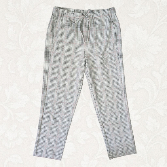 C by One Plaid Drawstring Pants – Size Small – Light Academia Minimalist - Picture 2 of 11